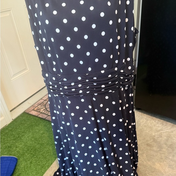 Navy Polka Dot Dress p60 - Picture 1 of 6